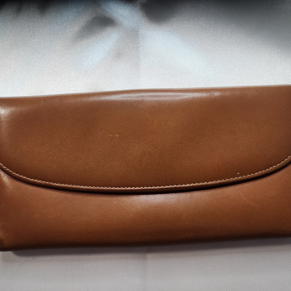 Gucci Vintage Brown Leather Horsebit Clasp Wallet W/ Dustbag & Gold Chain Strap - Picture 5 of 14
